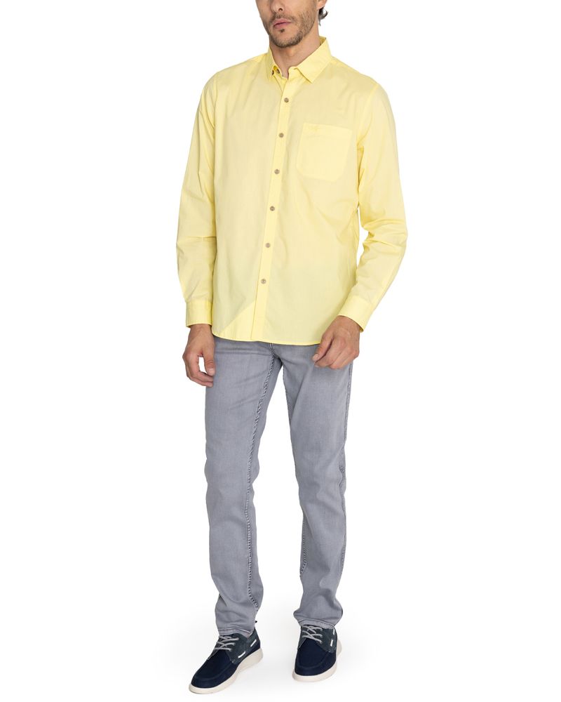 Camisa-Algodon-Organico-Hombre-Galiton-Amarillo-Rockford