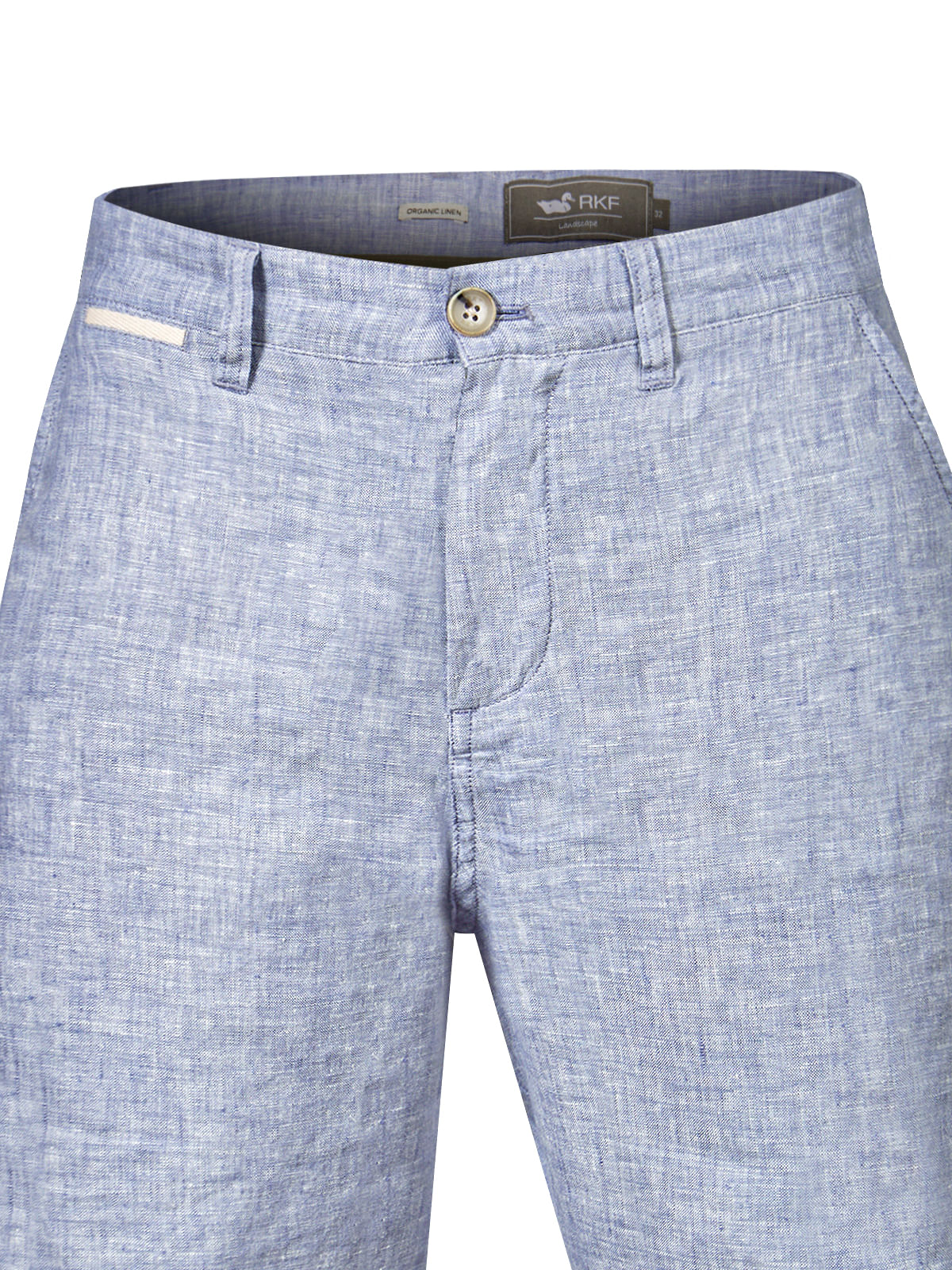 Short Lino Orgánico Hombre Linen Azul Rockford