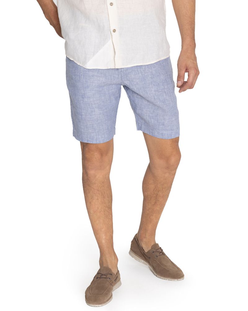 Short-Lino-Organico-Hombre-Linen-Azul-Rockford