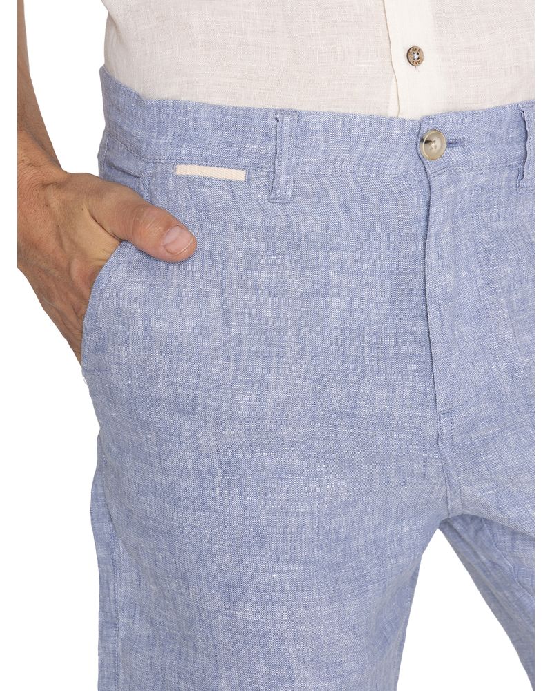 Short-Lino-Organico-Hombre-Linen-Azul-Rockford