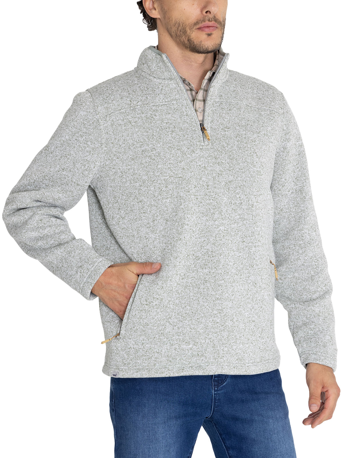 Polar Fibras Recicladas Hombre Arizhalf Verde Rockford