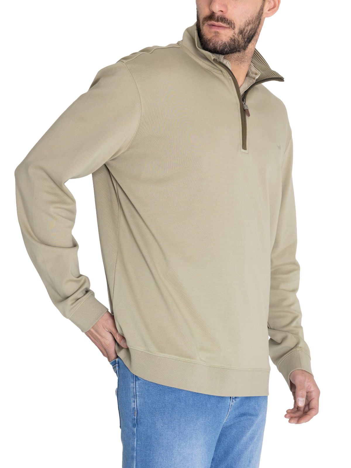 Poleron Algodón Orgánico Hombre Riminihalf Verde Rockford
