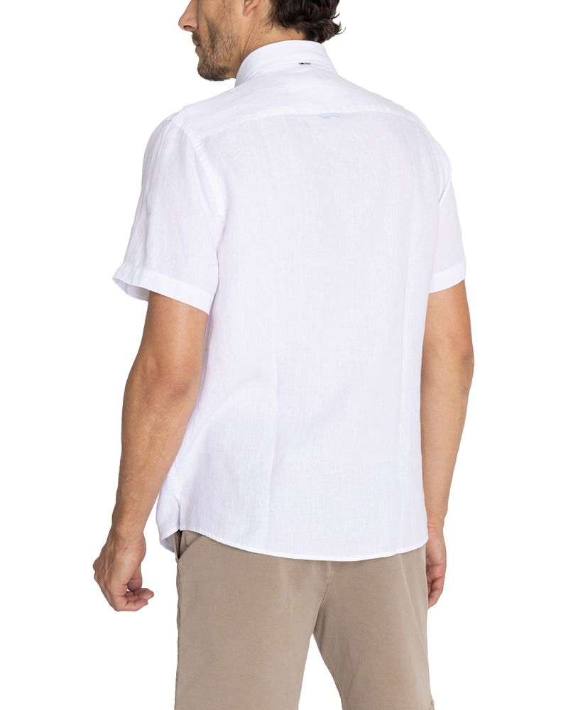 Camisa-Lino-Organico-Hombre-Linenshort-Blanco-Rockford