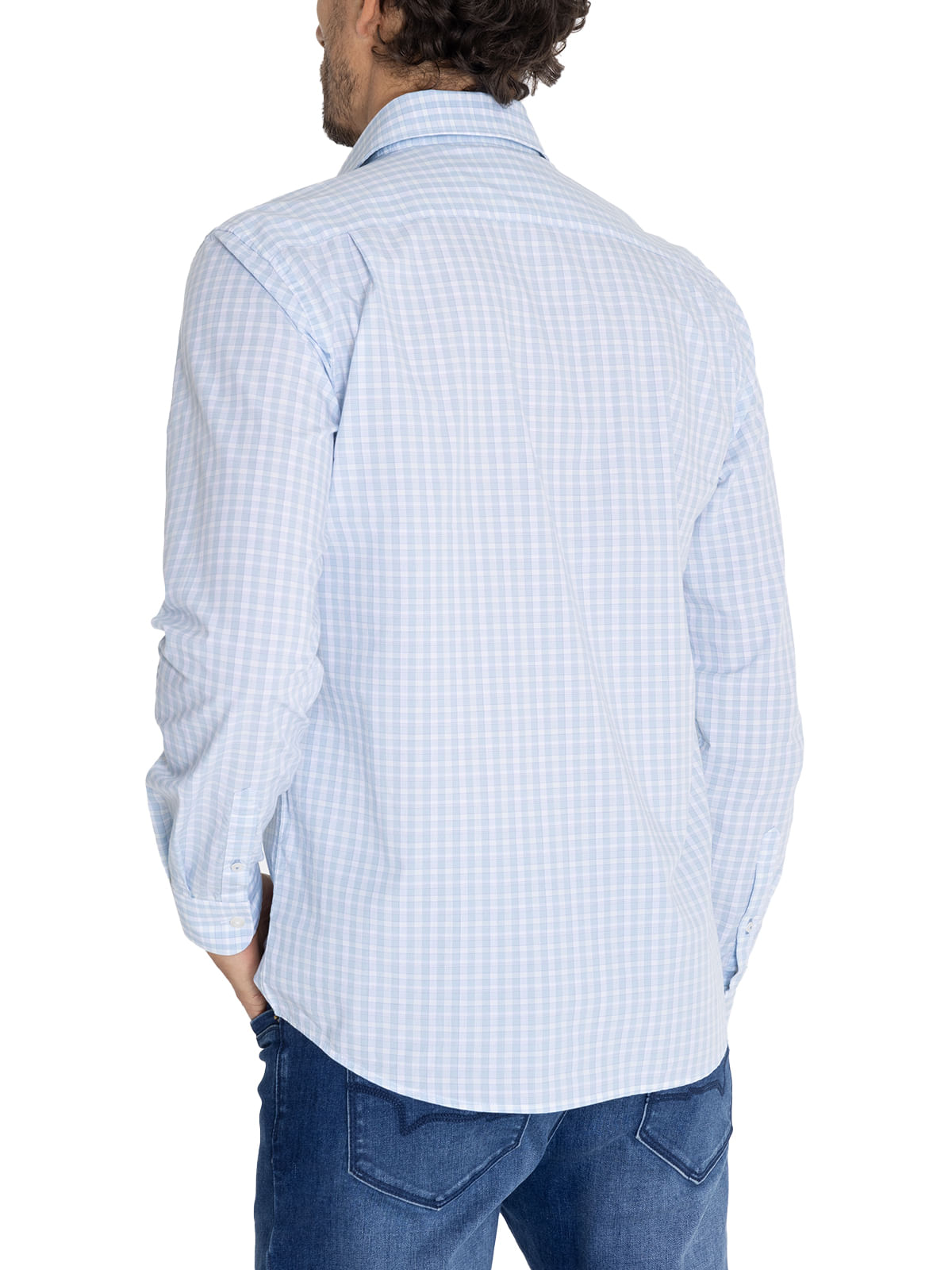 Camisa Algodón Orgánico Hombre Lighter Celeste Rockford