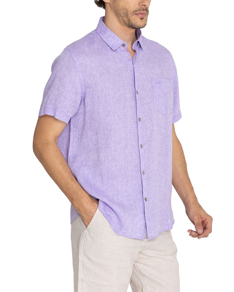 Camisa-Lino-Organico-Hombre-Linenshort-Morado-Rockford