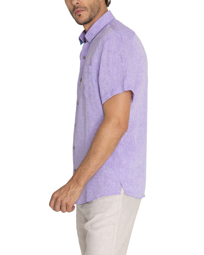 Camisa-Lino-Organico-Hombre-Linenshort-Morado-Rockford