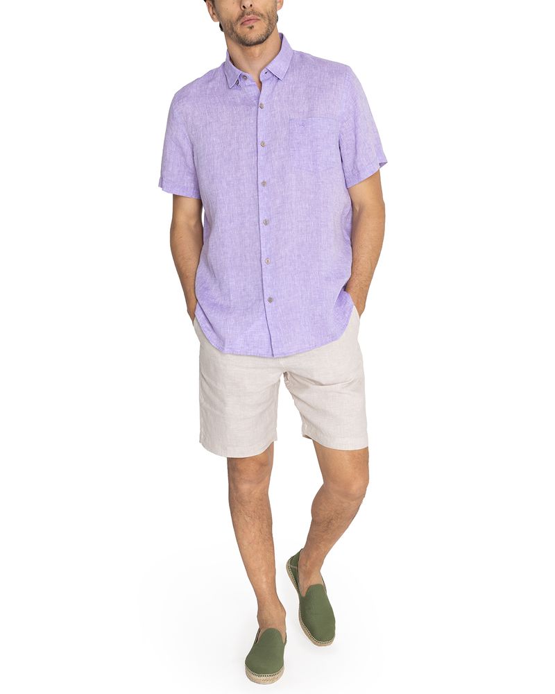 Camisa-Lino-Organico-Hombre-Linenshort-Morado-Rockford