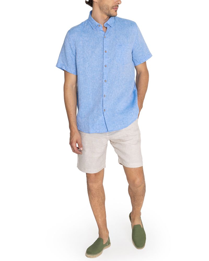 Camisa-Lino-Organico-Hombre-Linenshort-Azulino-Rockford