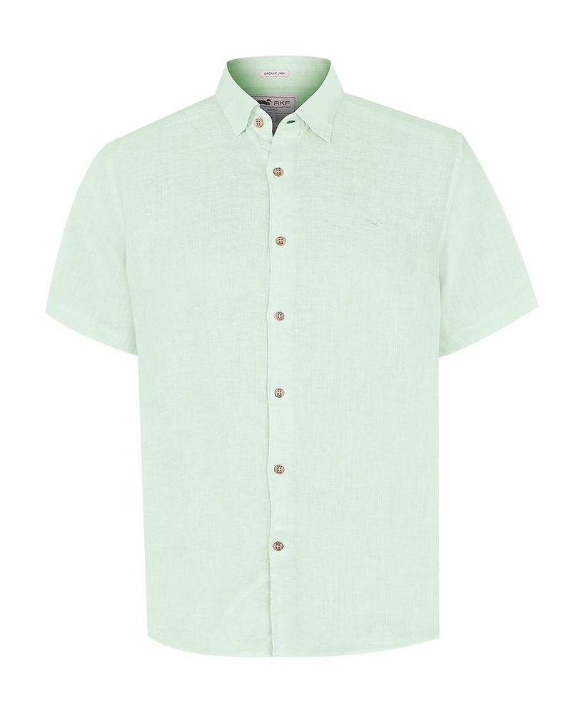 Camisa-Lino-Organico-Hombre-Linenjer-Verde-Rockford