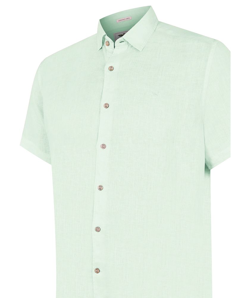 Camisa-Lino-Organico-Hombre-Linenjer-Verde-Rockford