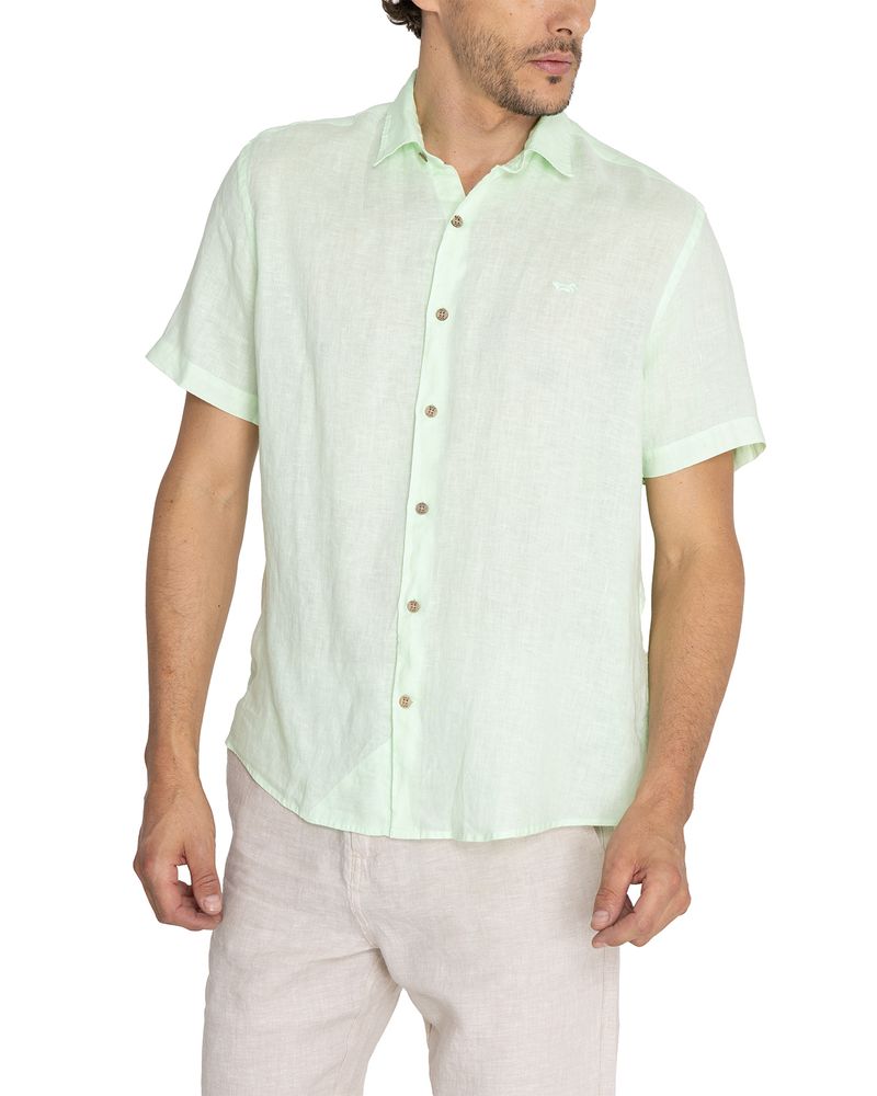 Camisa-Lino-Organico-Hombre-Linenjer-Verde-Rockford