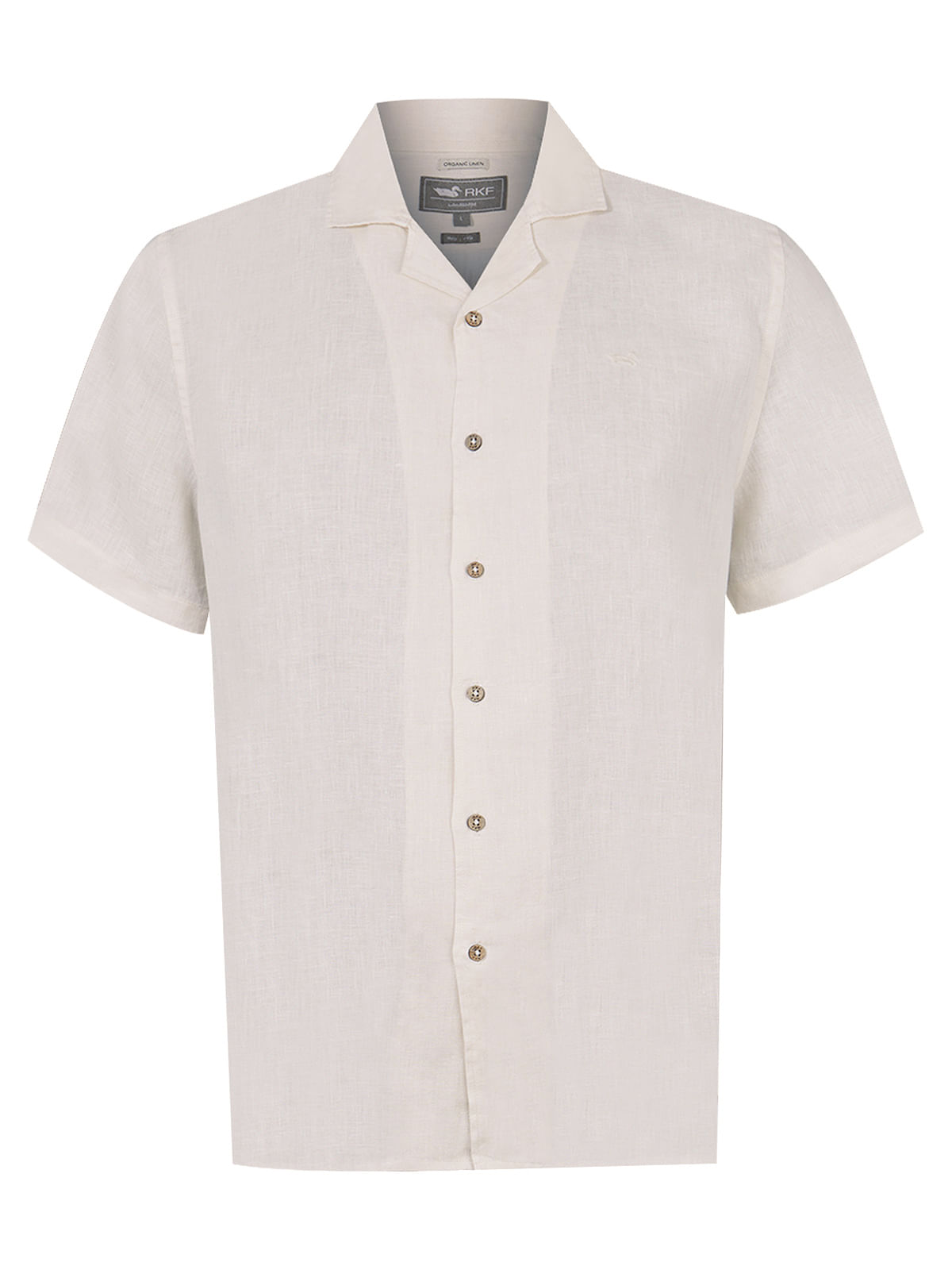 Camisa Lino Orgánico Hombre Braga Beige Rockford