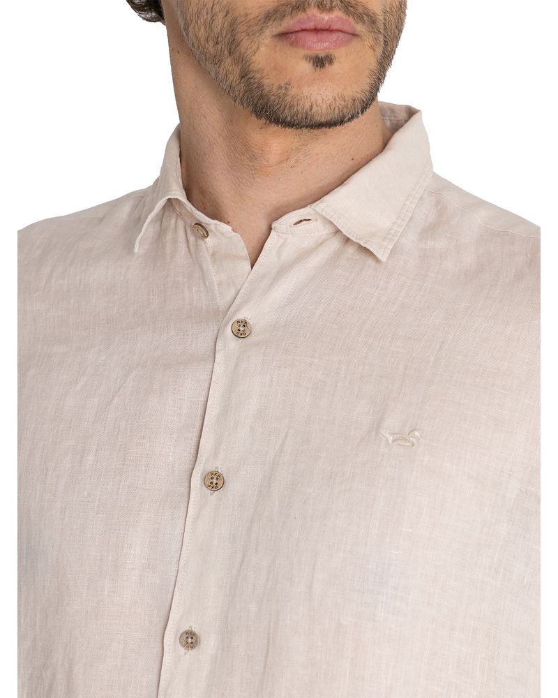 Camisa-Lino-Organico-Hombre-Linenjer-Beige-Rockford