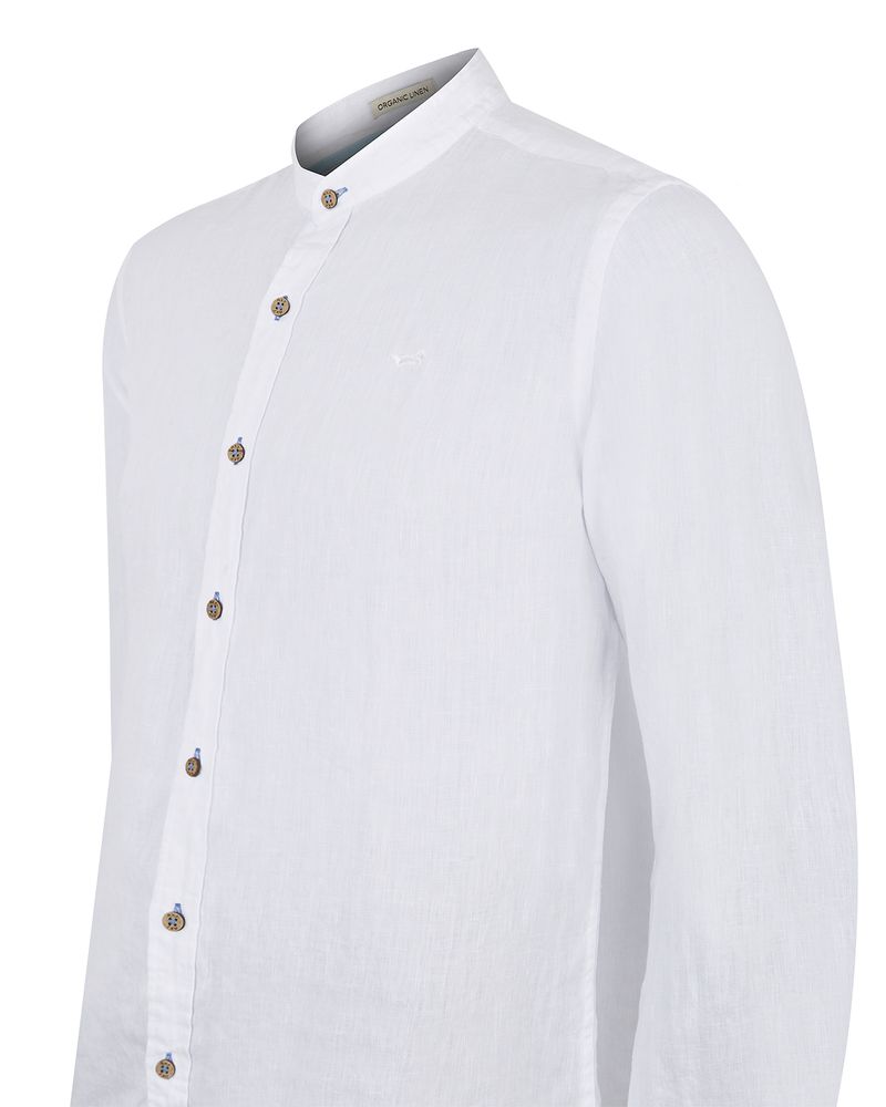 Camisa-Lino-Organico-Hombre-Linenmao-Blanco-Rockford