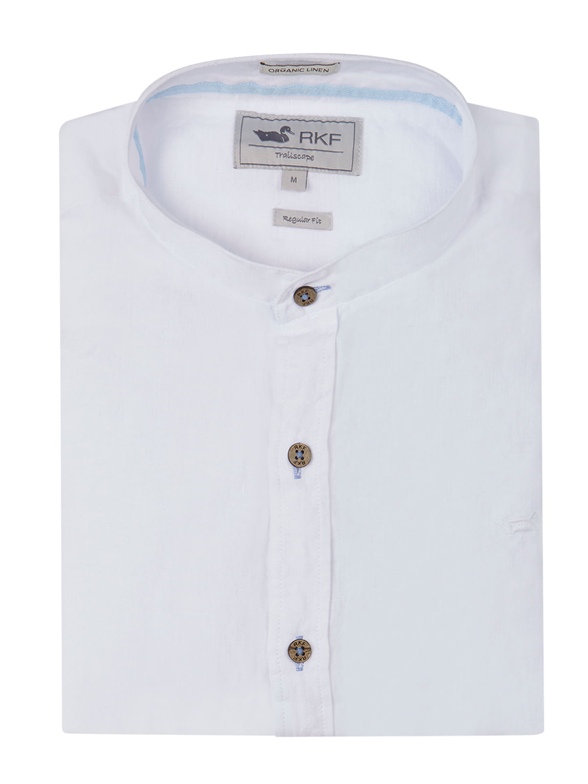 Camisa Lino Orgánico Hombre Linenmao Blanco Rockford