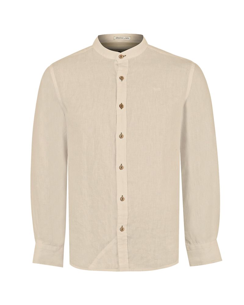 Camisa-Lino-Organico-Hombre-Linenmao-Beige-Rockford