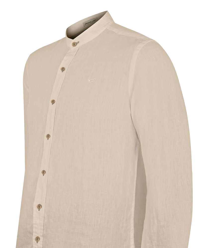 Camisa-Lino-Organico-Hombre-Linenmao-Beige-Rockford
