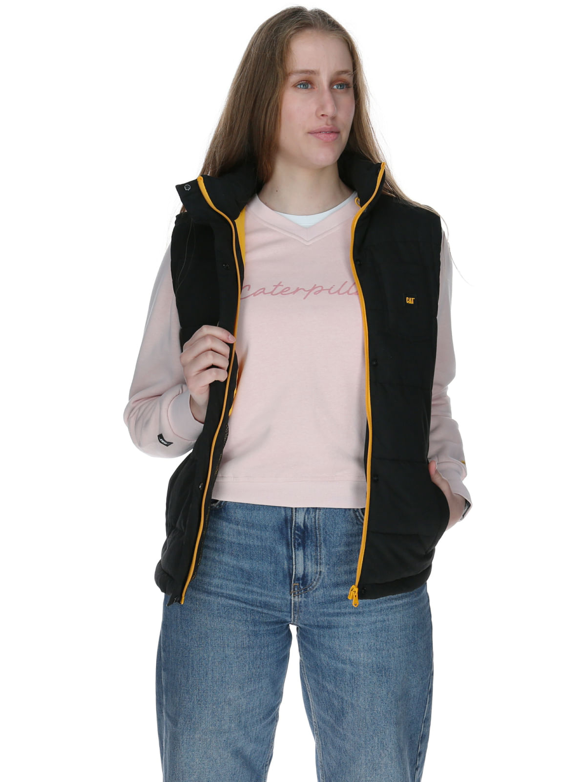 Chaqueta Sin manga Casual Mujer WOMEN'S ARCTIC ZONE VEST Negro CAT