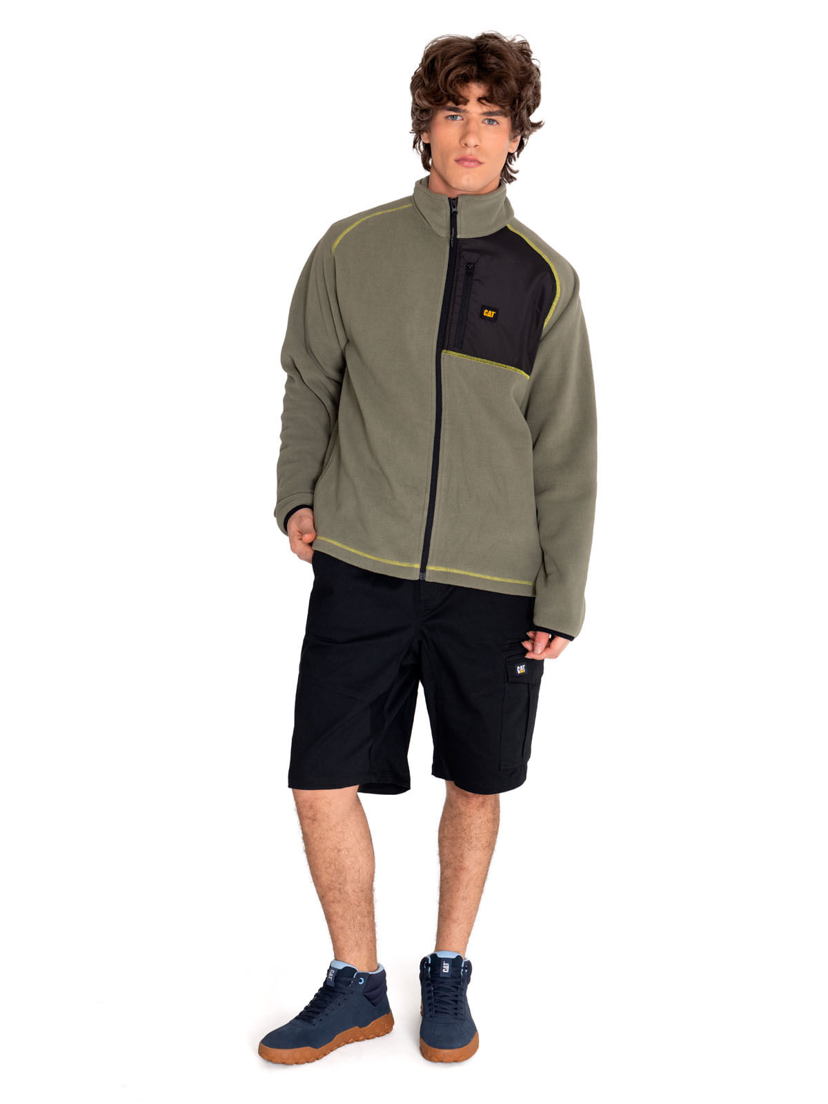Polar Casual Hombre POLAR FLEECE FULL ZIP JACKET Verde CAT
