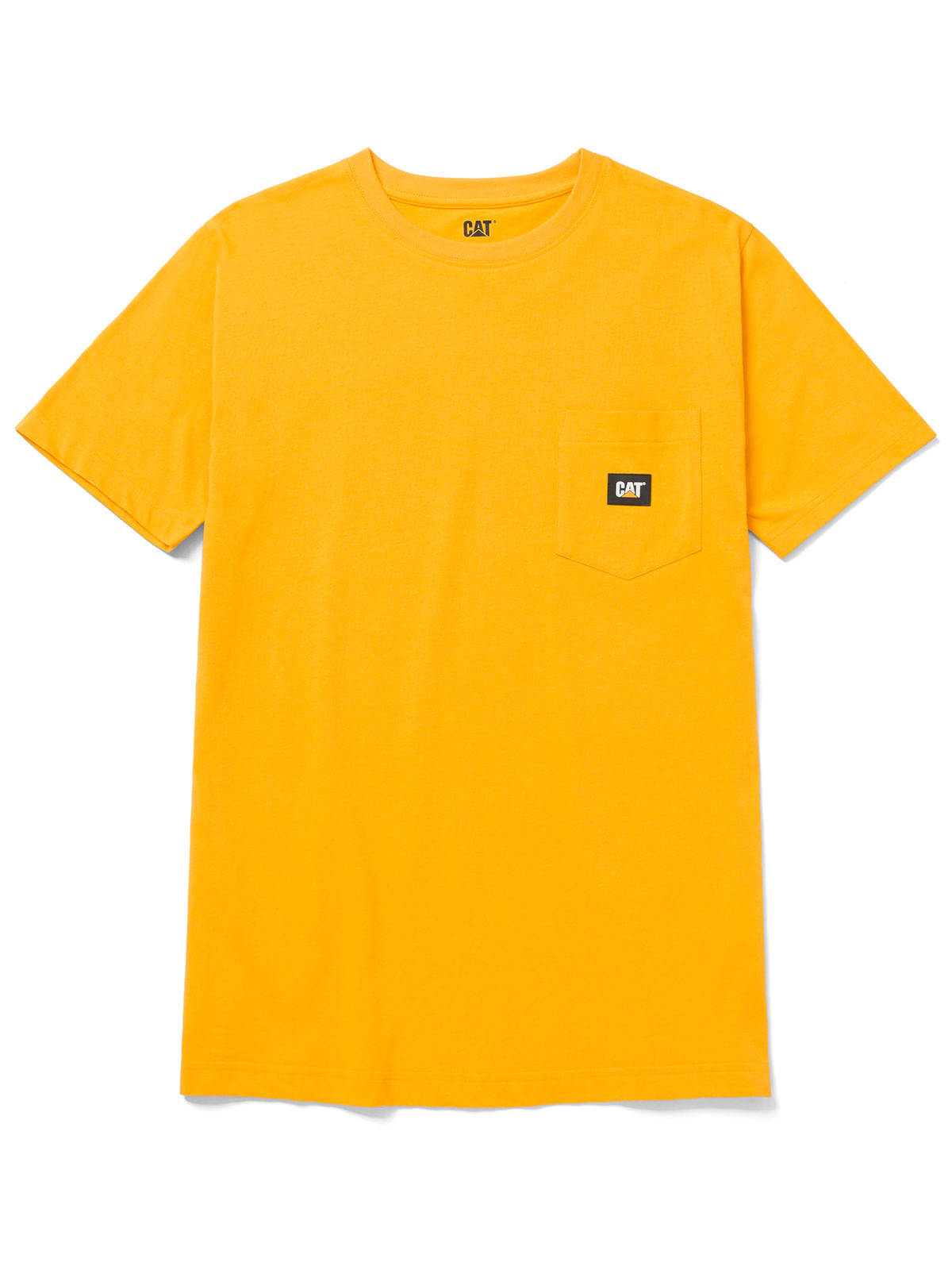 Polera Manga corta Casual Hombre LABEL POCKET S/S TEE Amarillo CAT