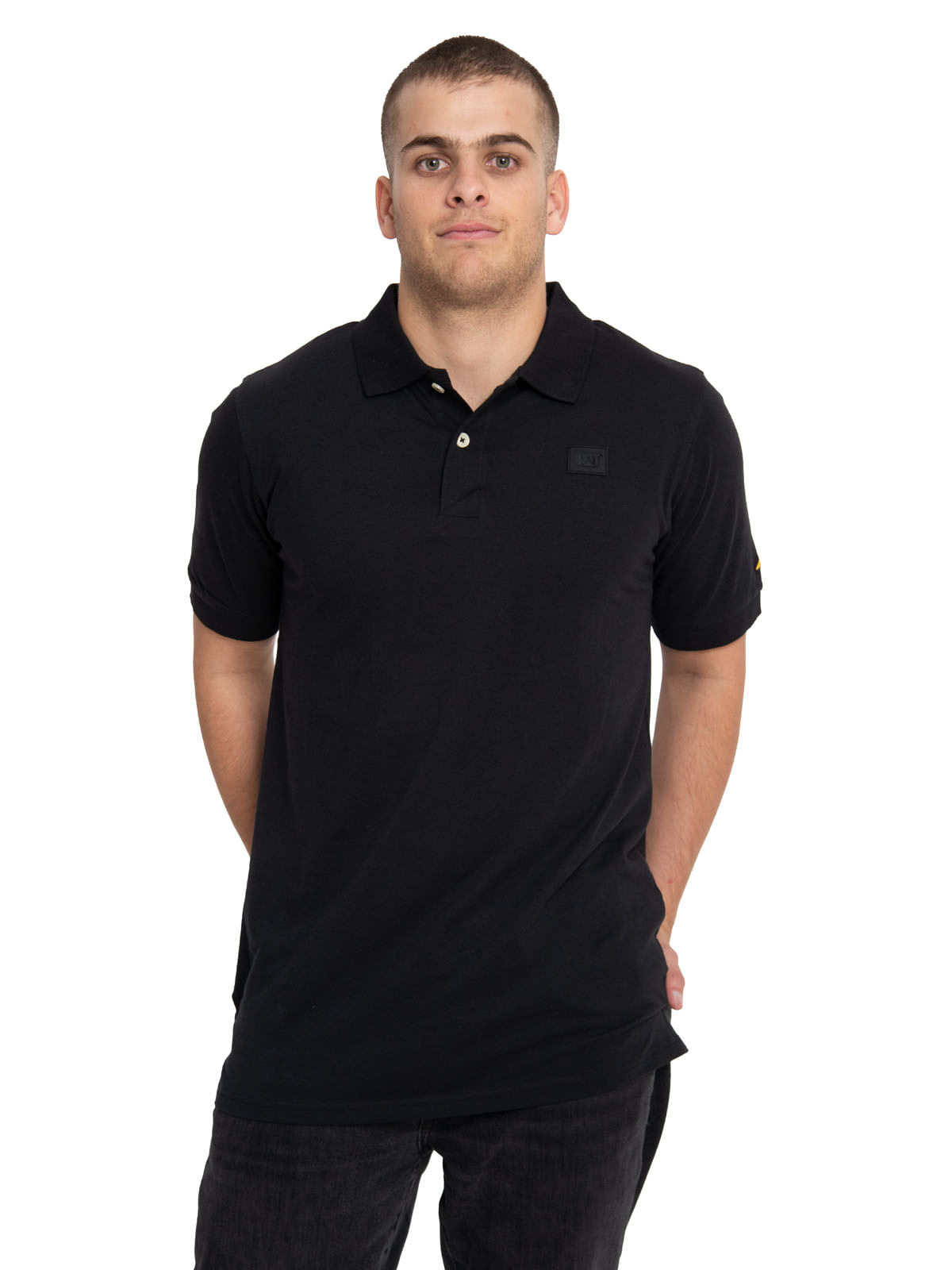 Polera Polo Casual Hombre CAT LOGO JERSEY POLO Negro CAT