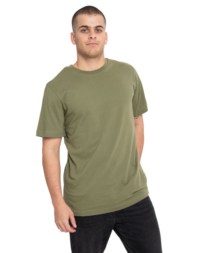 Polera-Manga-corta-Casual-Hombre-ESSENTIAL-S-S-TEE-Verde-CAT