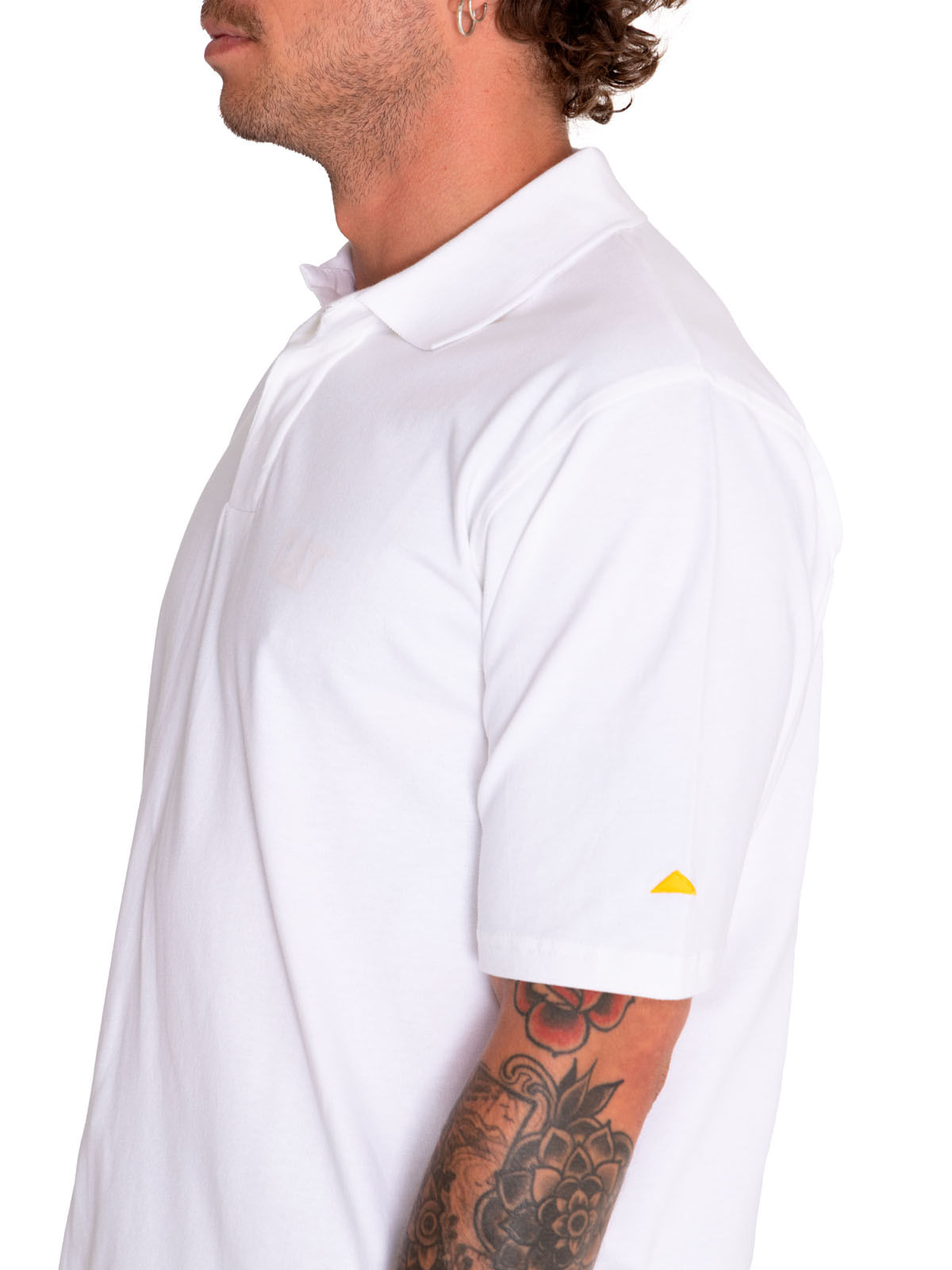 Polera Polo Casual Hombre CAT LOGO PIQUE POLO Blanco CAT