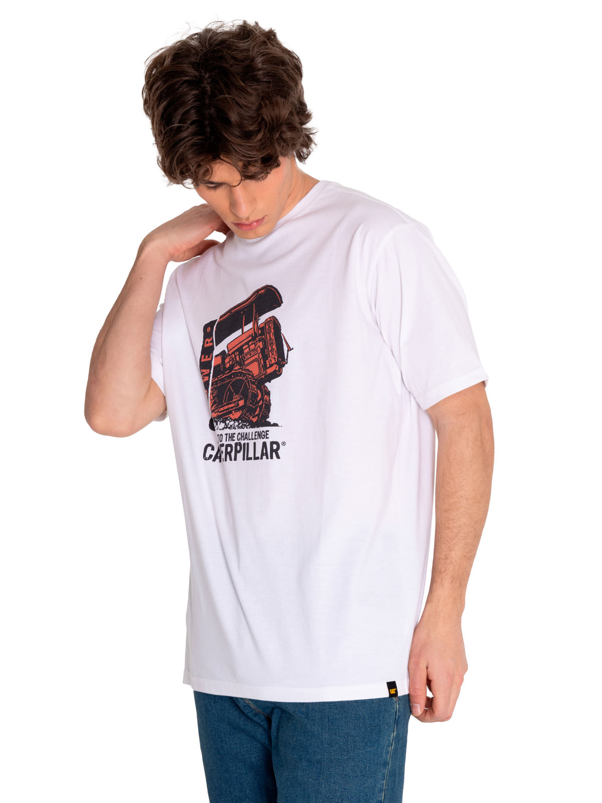 Polera Manga corta Casual Hombre HISTORIC TRADITION GRAPHIC TEE 11 Blanco CAT