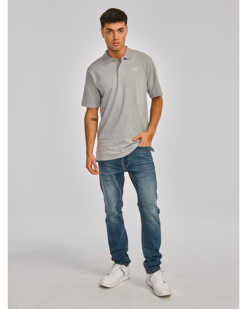 Polera-Polo-Casual-Hombre-CAT-LOGO-PIQUE-POLO-Gris-CAT