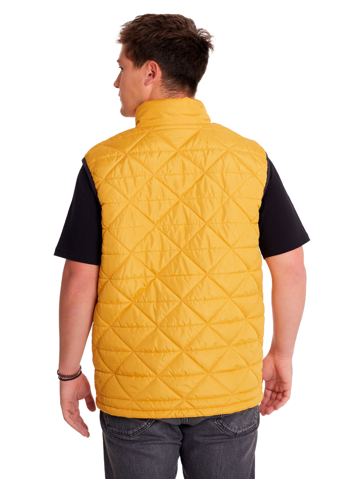 Chaqueta Sin manga Casual Hombre MEDIUMWEIGHT INSULATED TRIANGLE QUILTED VEST Amarillo CAT