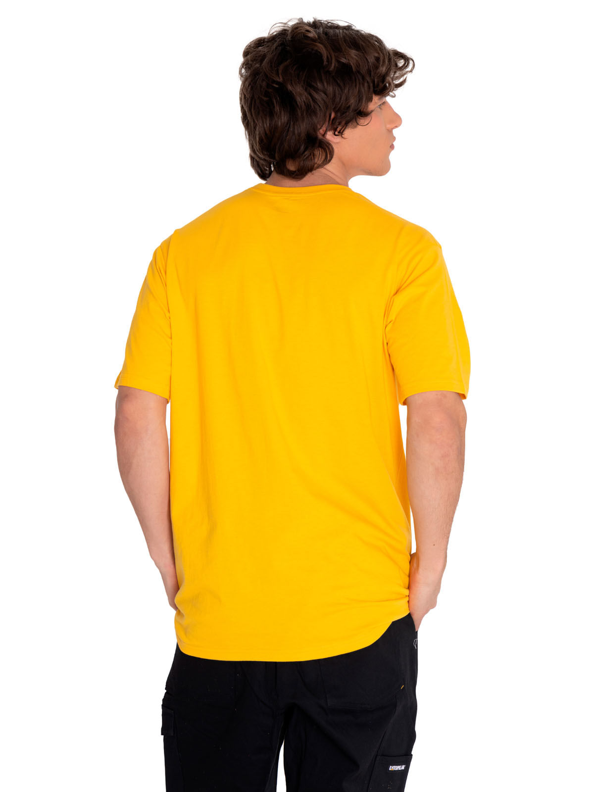 Polera Manga corta Casual Hombre WORKWEAR GRAPHIC TEE 6 Amarillo CAT