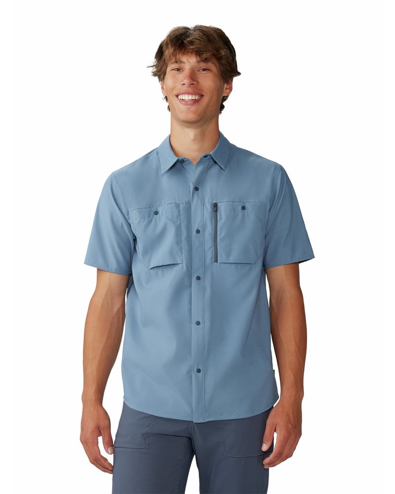 Camisa-Manga-Corta-Hombre-Trail-Sender-Azul-Mountain-Hardwear