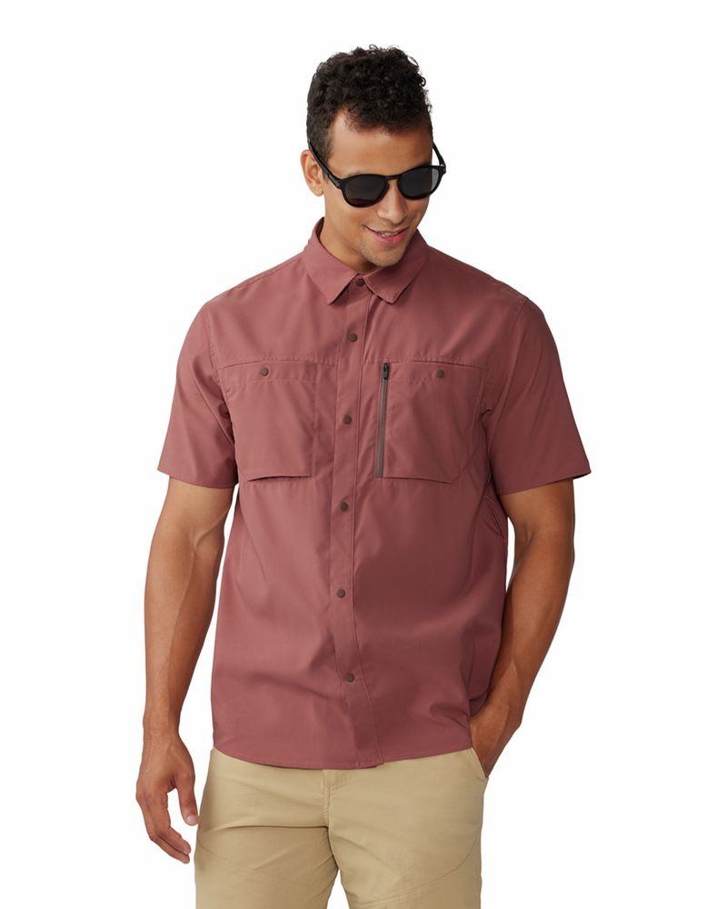Camisa-Manga-Corta-Hombre-Trail-Sender-Cafe-Mountain-Hardwear