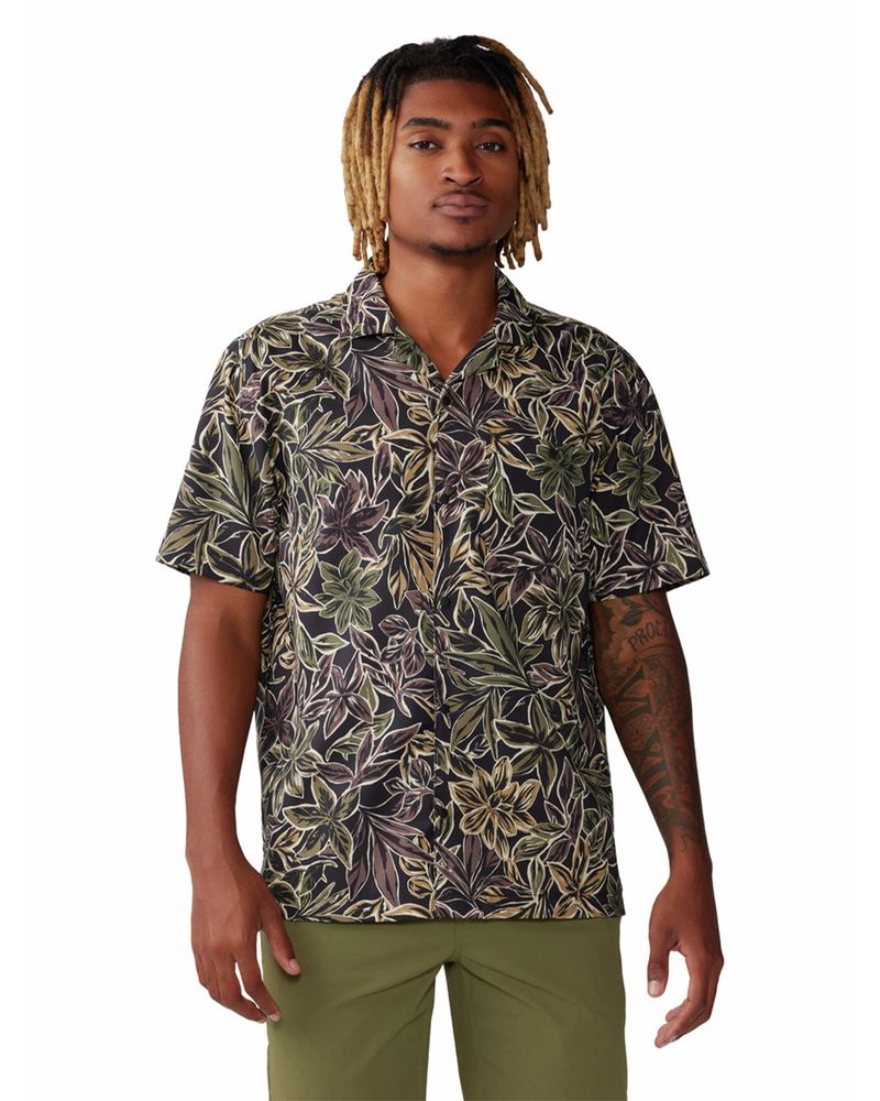Camisa-Manga-Corta-Hombre-Trail-Sender-Negro-Mountain-Hardwear