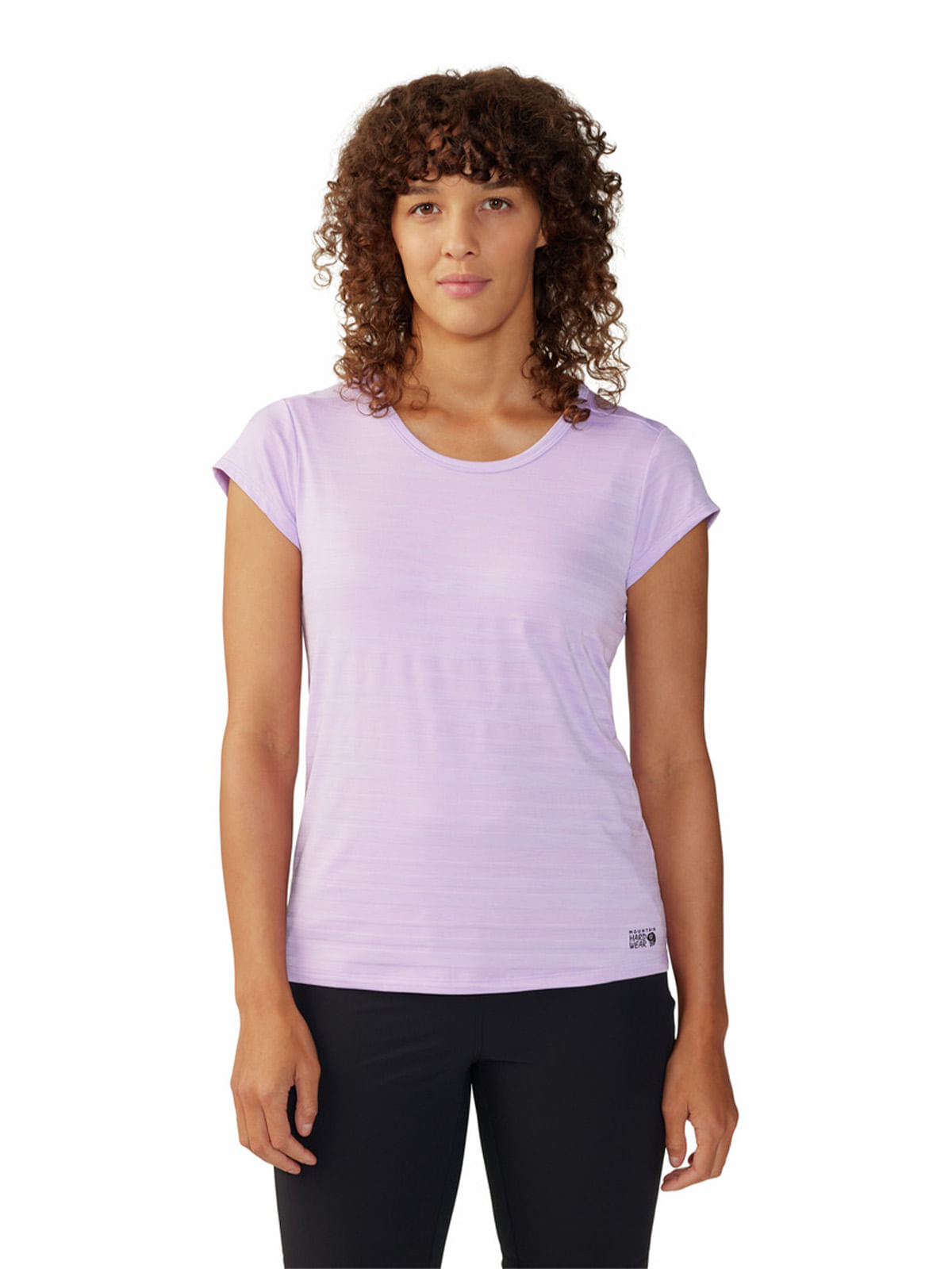 Polera Manga Corta Mujer Mighty Stripe Morado Mountain Hardwear