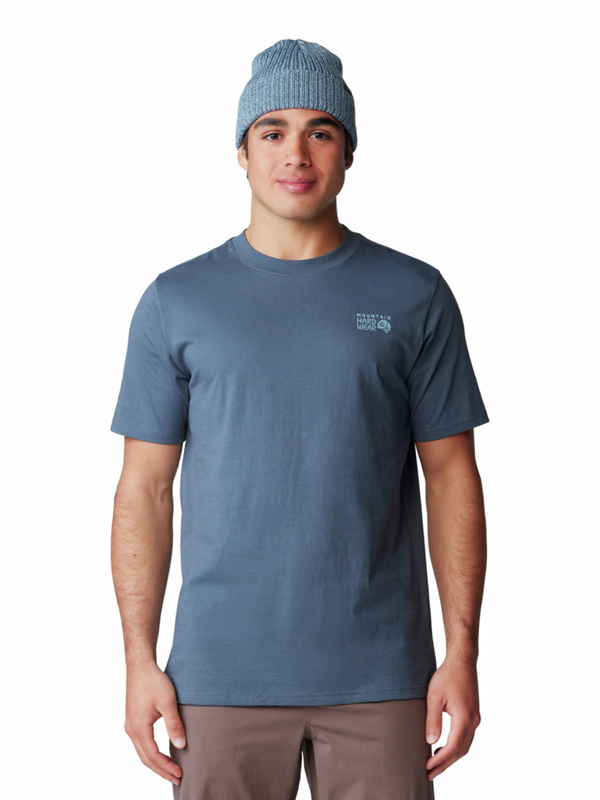 Polera Manga Corta Hombre Bear Azul Mountain Hardwear