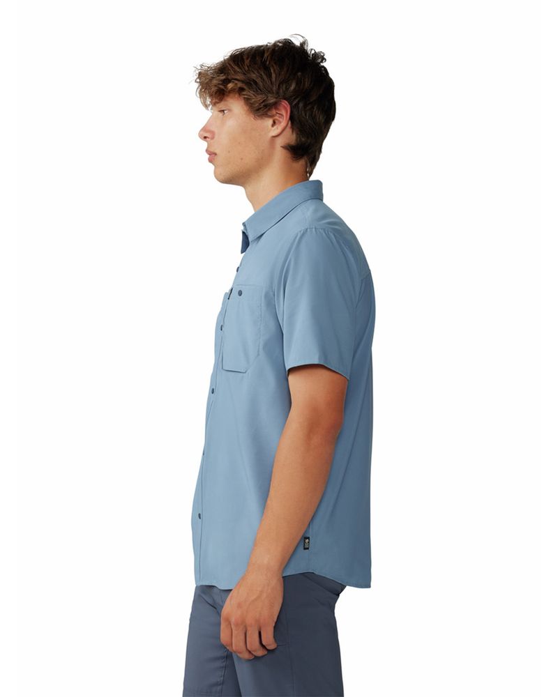 Camisa-Manga-Corta-Hombre-Trail-Sender-Azul-Mountain-Hardwear