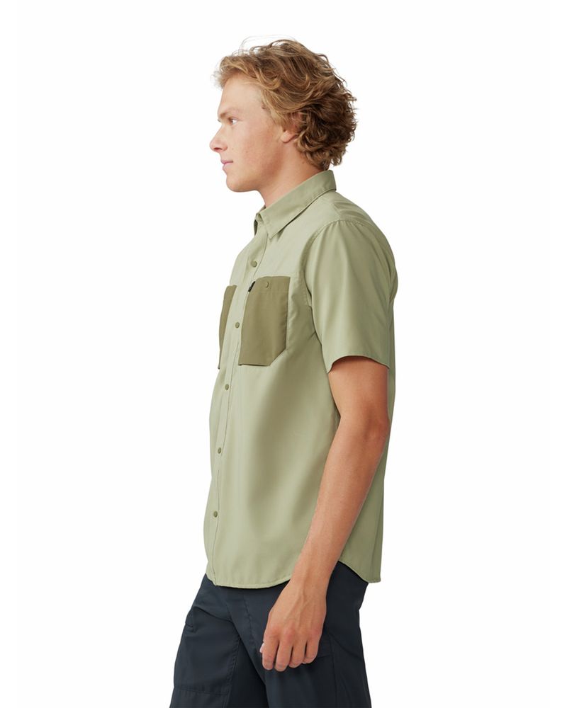 Camisa-Manga-Corta-Hombre-Trail-Sender-Verde-Mountain-Hardwear
