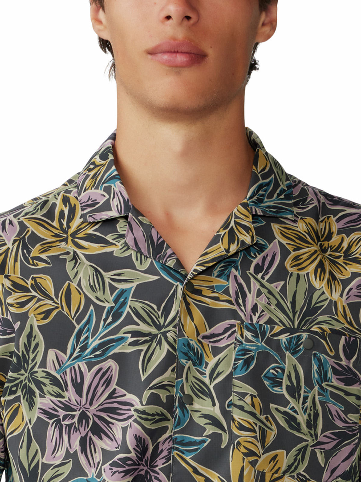 Camisa Manga Corta Hombre Trail Sender Gris Mountain Hardwear