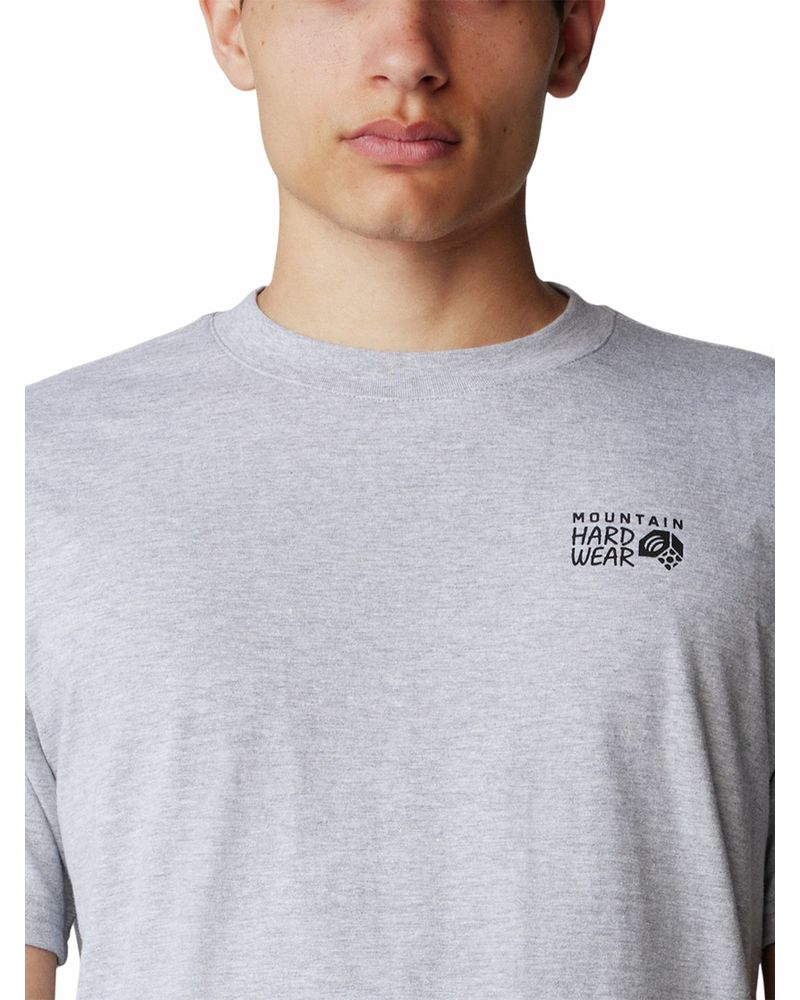 Polera-Manga-Corta-Hombre-Back-Logo-Gris-Mountain-Hardwear