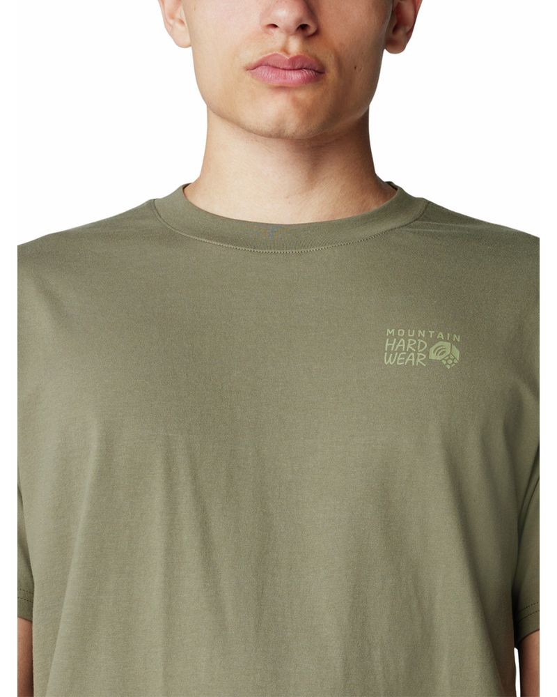 Polera-Manga-Corta-Hombre-Back-Logo-Gris-Mountain-Hardwear