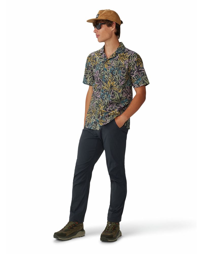 Camisa-Manga-Corta-Hombre-Trail-Sender-Gris-Mountain-Hardwear