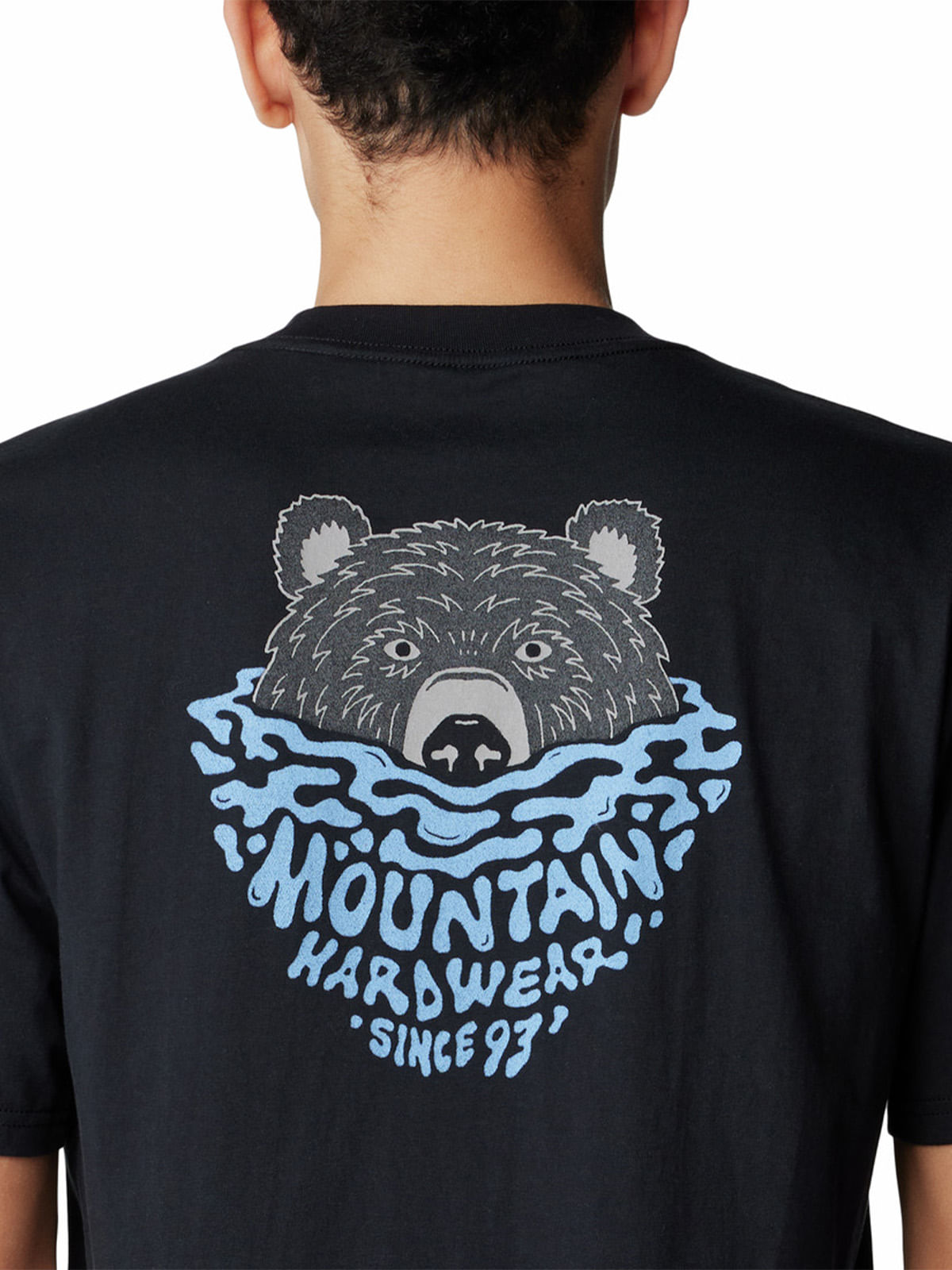Polera Manga Corta Hombre Bear Negro Mountain Hardwear