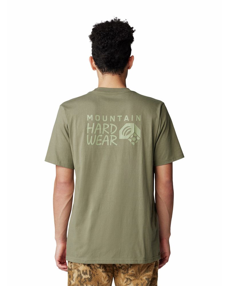 Polera-Manga-Corta-Hombre-Back-Logo-Gris-Mountain-Hardwear