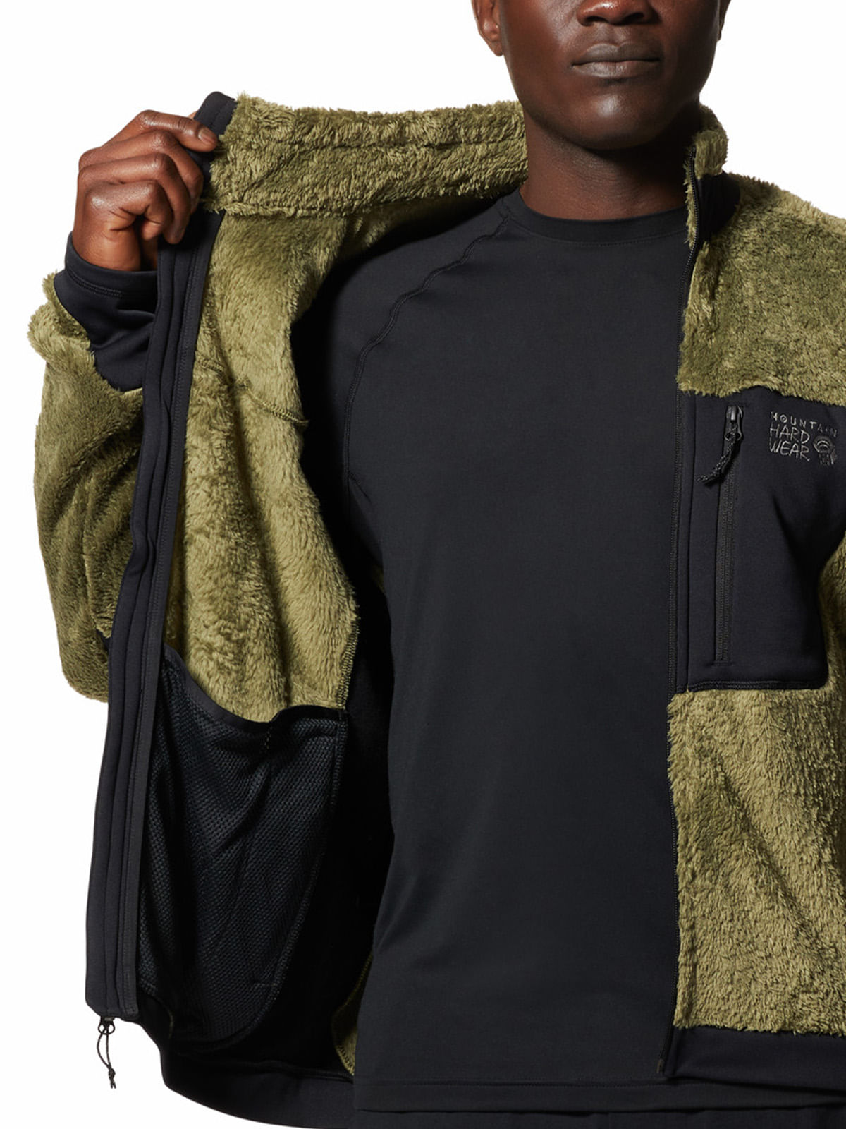 Polar Hombre Polartec High Loft Verde Mountain Hardwear