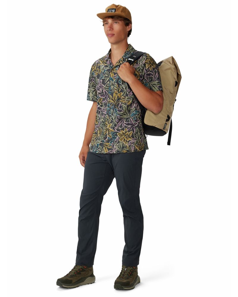 Camisa-Manga-Corta-Hombre-Trail-Sender-Gris-Mountain-Hardwear