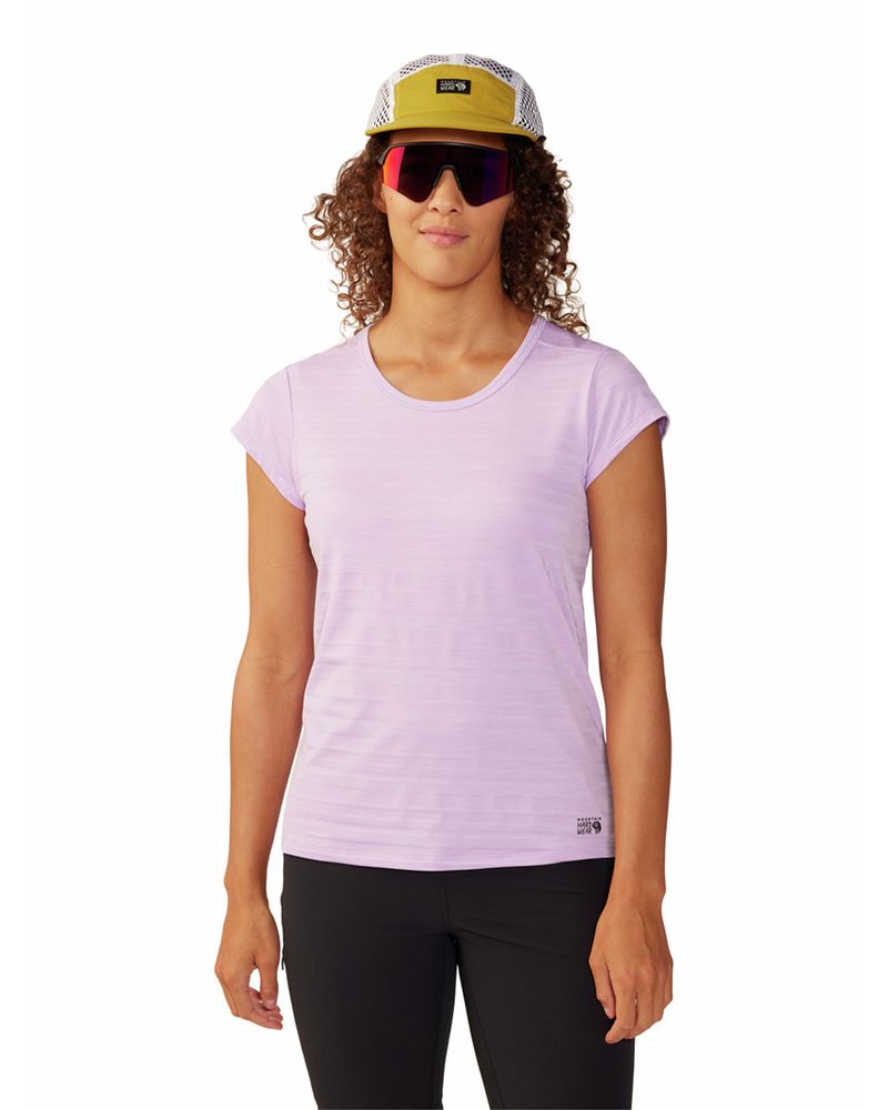 Polera-Manga-Corta-Mujer-Mighty-Stripe-Morado-Mountain-Hardwear