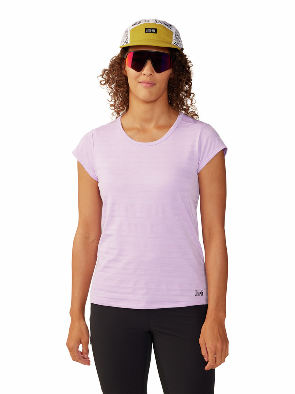 Polera Manga Corta Mujer Mighty Stripe Morado Mountain Hardwear
