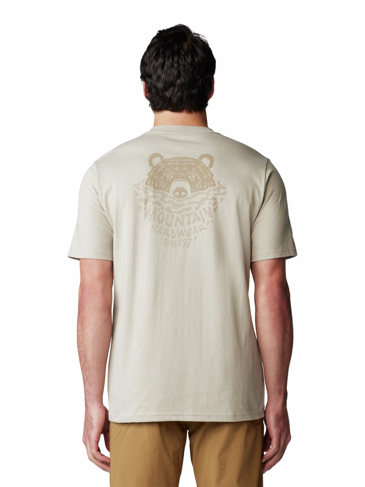 Polera Manga Corta Hombre Bear Beige Mountain Hardwear