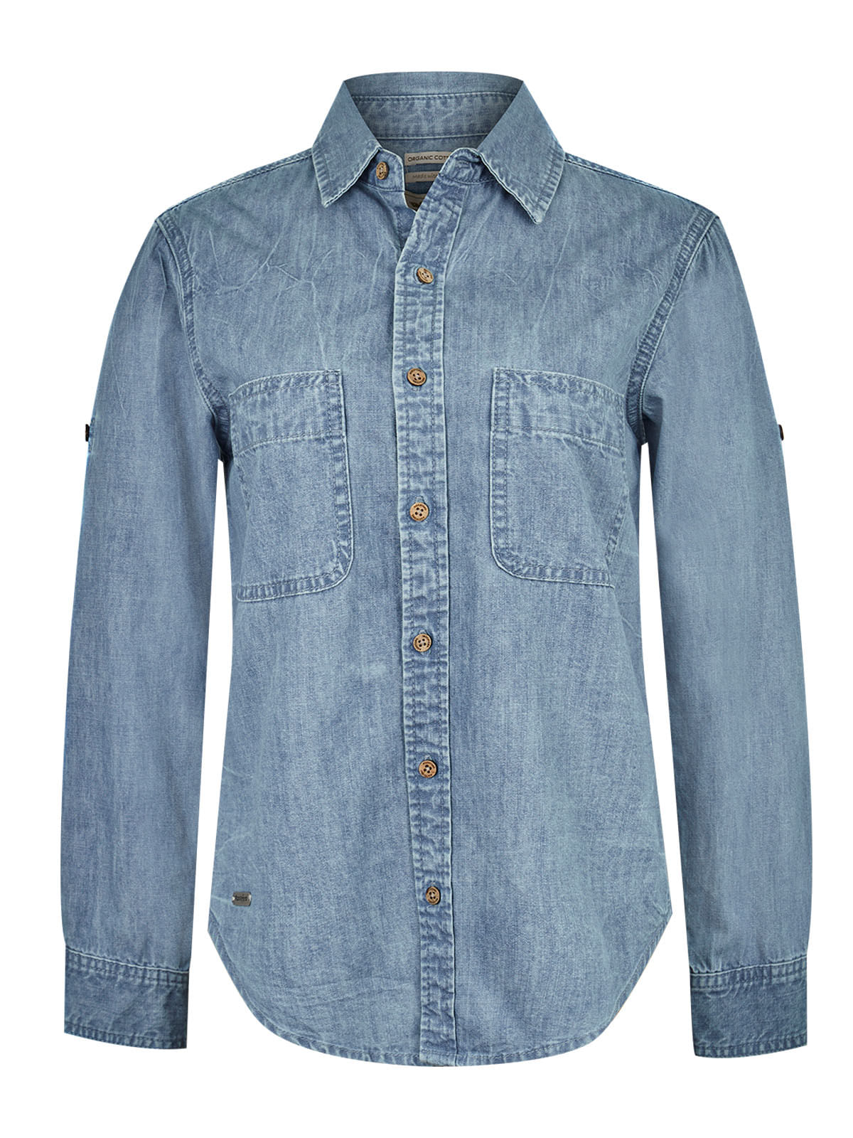 Blusa Algodón Orgánico Mujer Grema Celeste Rockford